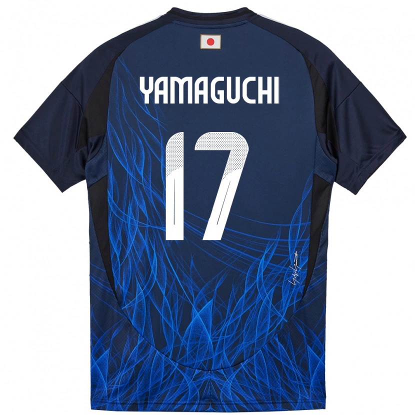 Danxen Barn Japan Taiyo Yamaguchi #17 Mörkblå Hemmatröja Matchtröjor 24-26 Tröjor T-Tröja