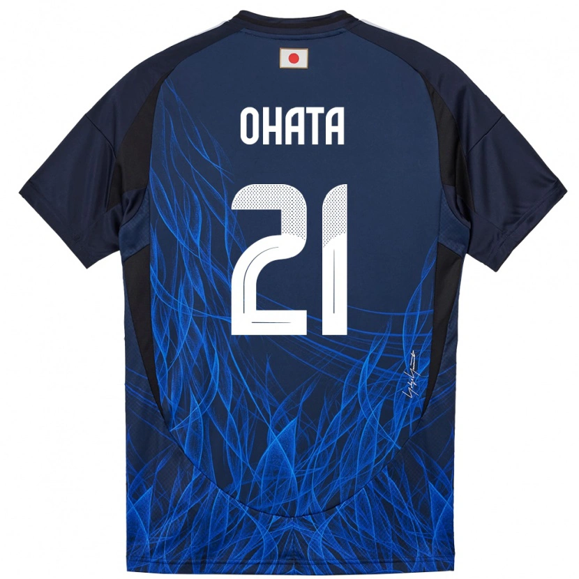 Danxen Barn Japan Ayumu Ohata #21 Mörkblå Hemmatröja Matchtröjor 24-26 Tröjor T-Tröja