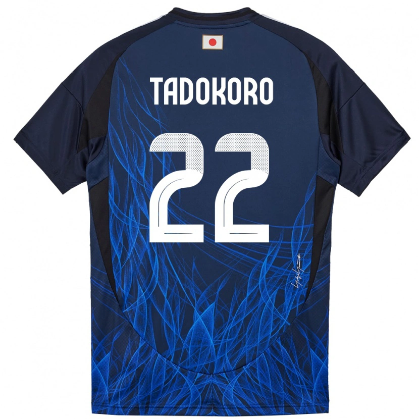 Danxen Barn Japan Rio Tadokoro #22 Mörkblå Hemmatröja Matchtröjor 24-26 Tröjor T-Tröja