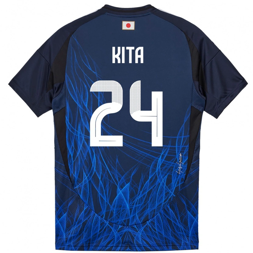 Danxen Barn Japan Kazunari Kita #24 Mörkblå Hemmatröja Matchtröjor 24-26 Tröjor T-Tröja