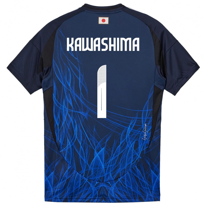 Danxen Barn Japan Eiji Kawashima #1 Mörkblå Hemmatröja Matchtröjor 24-26 Tröjor T-Tröja