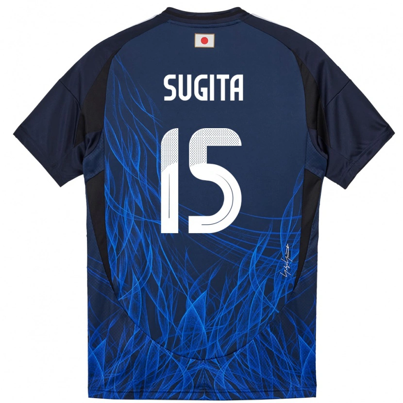 Danxen Barn Japan Hina Sugita #15 Mörkblå Hemmatröja Matchtröjor 24-26 Tröjor T-Tröja