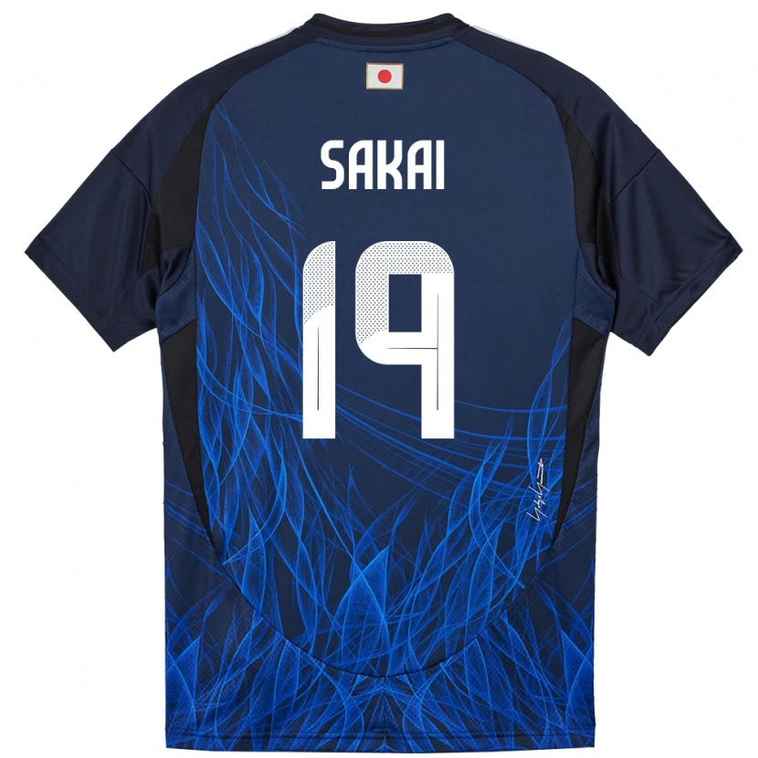 Danxen Barn Japan Hiroki Sakai #19 Mörkblå Hemmatröja Matchtröjor 24-26 Tröjor T-Tröja