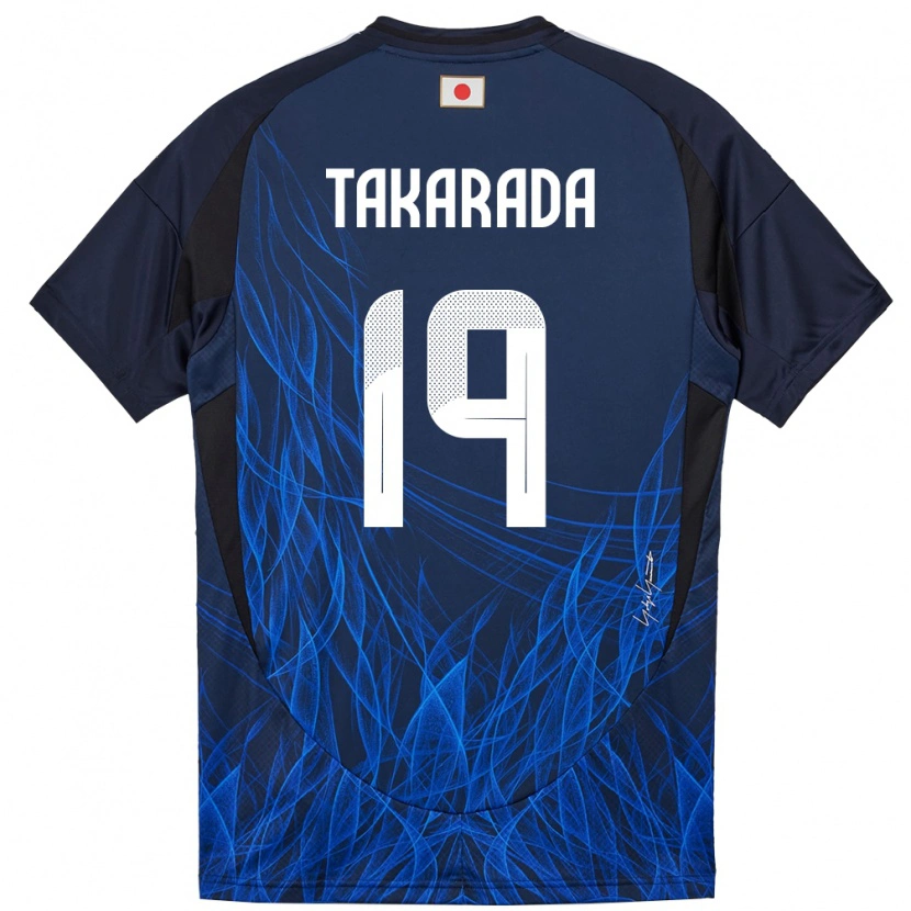 Danxen Barn Japan Saori Takarada #19 Mörkblå Hemmatröja Matchtröjor 24-26 Tröjor T-Tröja