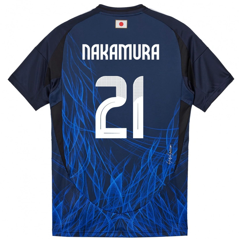 Danxen Barn Japan Jiro Nakamura #21 Mörkblå Hemmatröja Matchtröjor 24-26 Tröjor T-Tröja