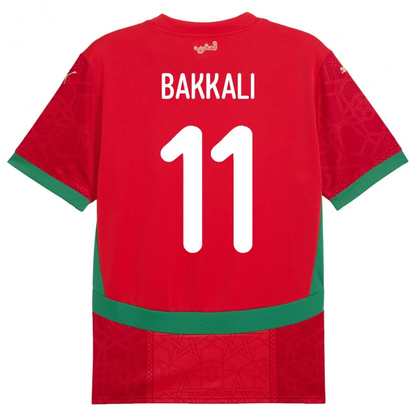 Danxen Barn Marocko Mohamade Bakkali #11 Röd Hemmatröja Matchtröjor 24-26 Tröjor T-Tröja