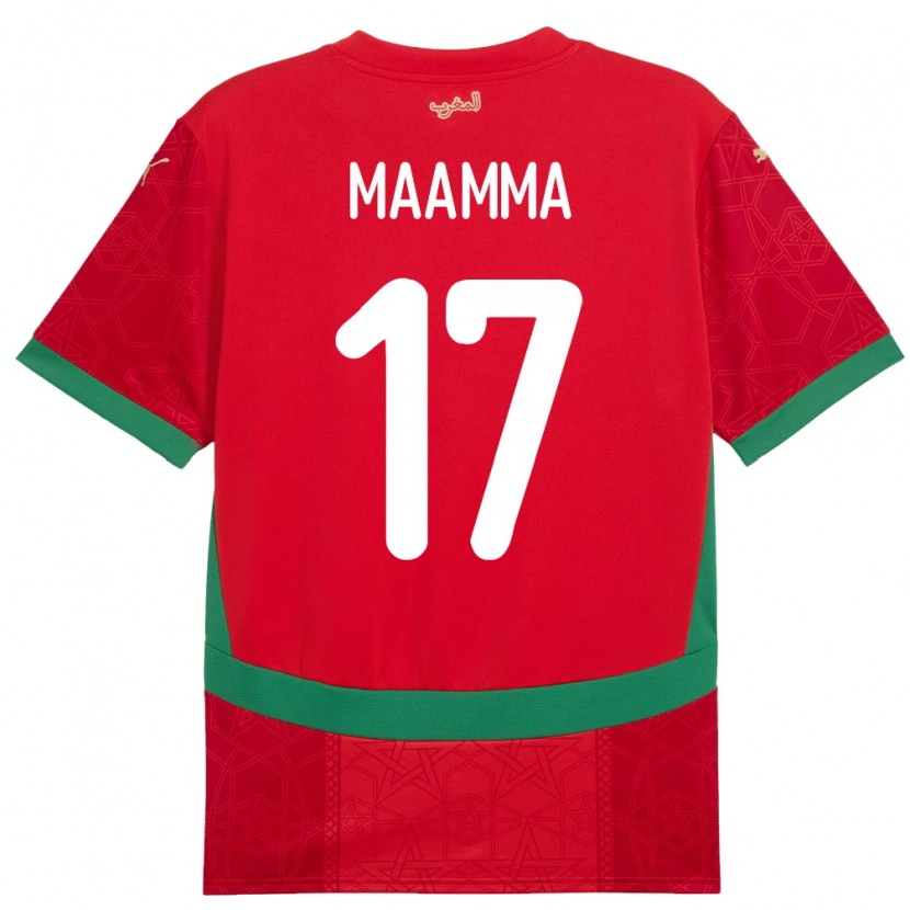 Danxen Barn Marocko Othmane Maamma #17 Röd Hemmatröja Matchtröjor 24-26 Tröjor T-Tröja
