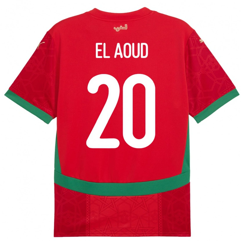 Danxen Barn Marocko Ismail El Aoud #20 Röd Hemmatröja Matchtröjor 24-26 Tröjor T-Tröja