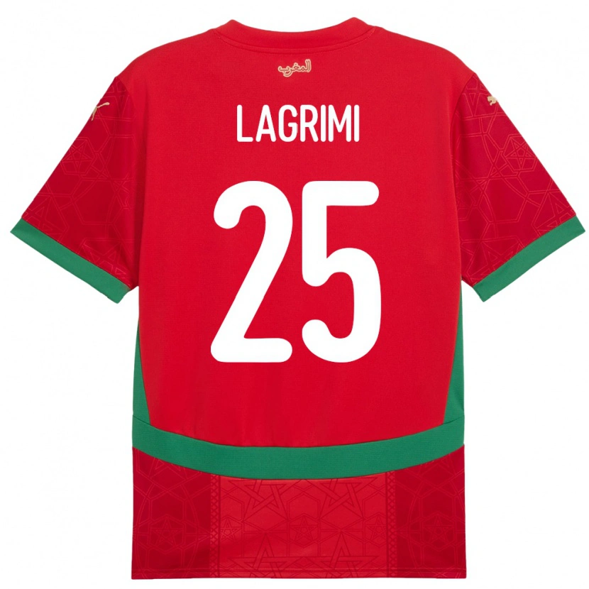 Danxen Barn Marocko Ilyass Lagrimi #25 Röd Hemmatröja Matchtröjor 24-26 Tröjor T-Tröja