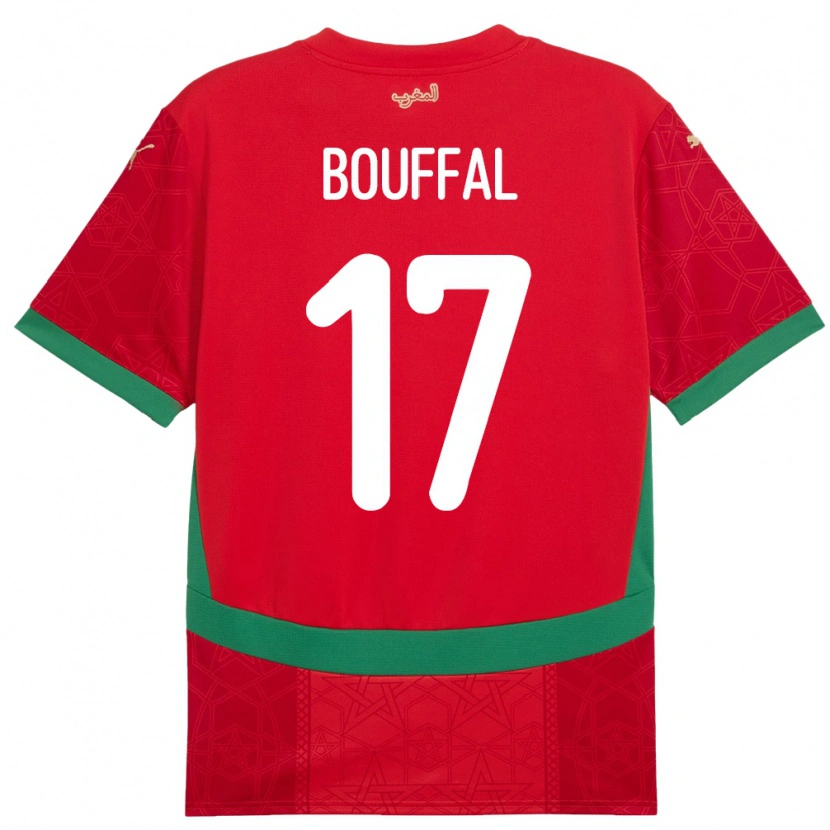Danxen Barn Marocko Soufiane Bouffal #17 Röd Hemmatröja Matchtröjor 24-26 Tröjor T-Tröja