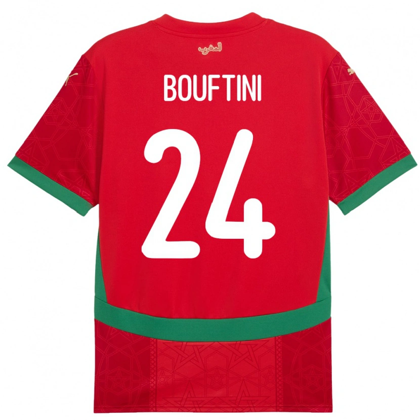 Danxen Barn Marocko Sofia Bouftini #24 Röd Hemmatröja Matchtröjor 24-26 Tröjor T-Tröja