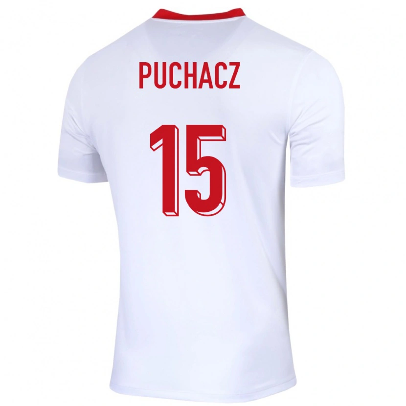 Danxen Barn Polen Tymoteusz Puchacz #15 Vit Hemmatröja Matchtröjor 24-26 Tröjor T-Tröja