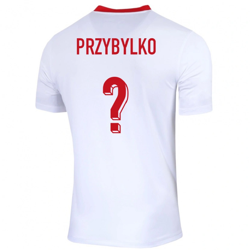 Danxen Barn Polen Kacper Przybylko #0 Vit Hemmatröja Matchtröjor 24-26 Tröjor T-Tröja