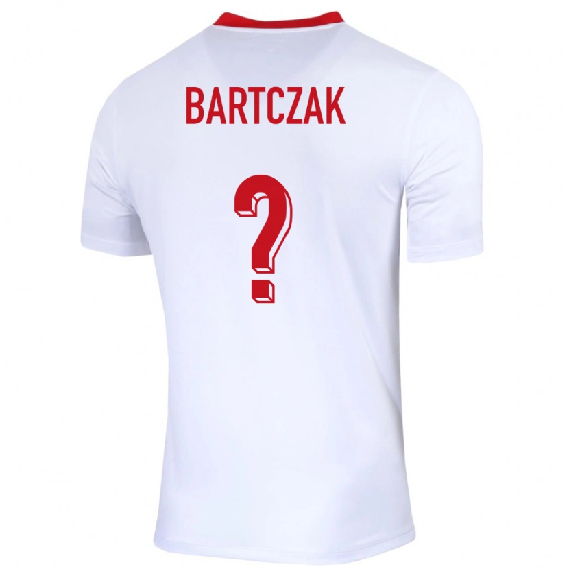 Danxen Barn Polen Piotr Bartczak #0 Vit Hemmatröja Matchtröjor 24-26 Tröjor T-Tröja
