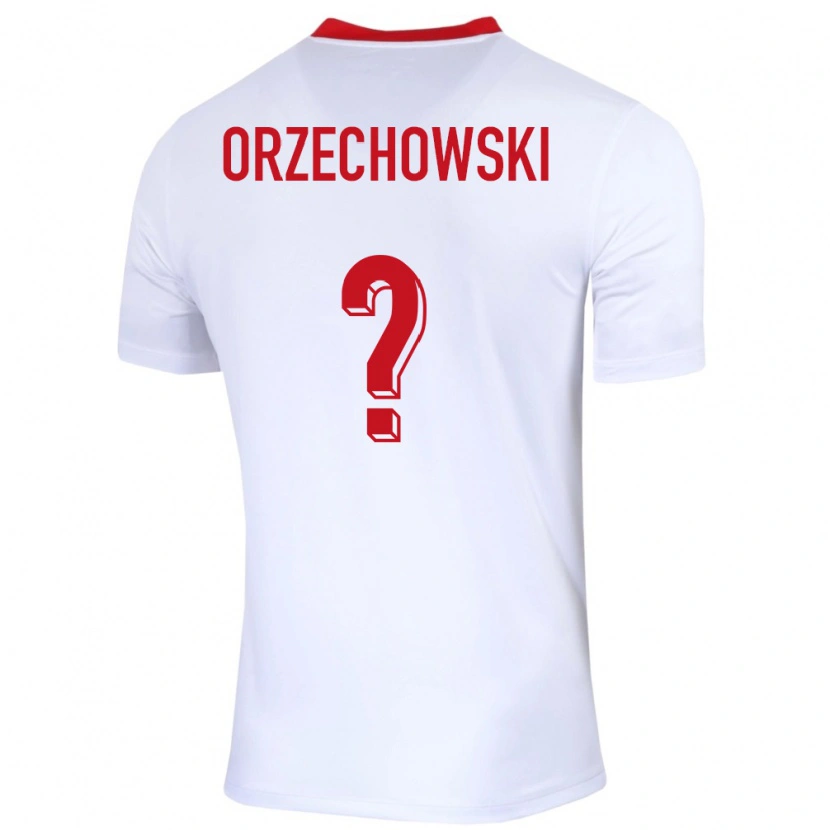 Danxen Barn Polen Wojciech Orzechowski #0 Vit Hemmatröja Matchtröjor 24-26 Tröjor T-Tröja
