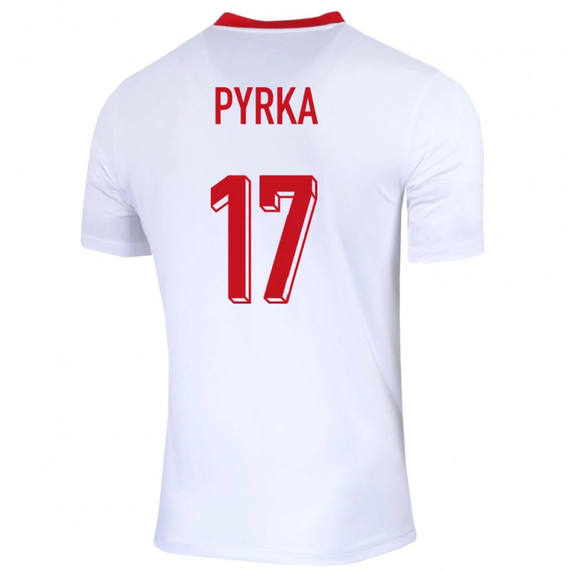 Danxen Barn Polen Arkadiusz Pyrka #17 Vit Hemmatröja Matchtröjor 24-26 Tröjor T-Tröja