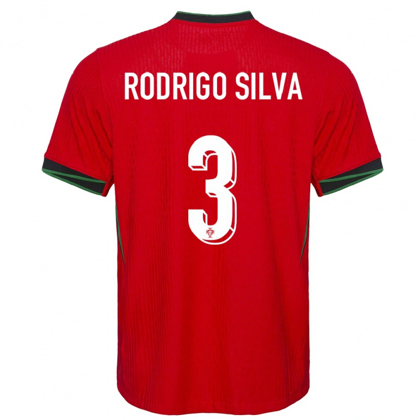 Danxen Barn Portugal Rodrigo Silva #3 Röd Hemmatröja Matchtröjor 24-26 Tröjor T-Tröja
