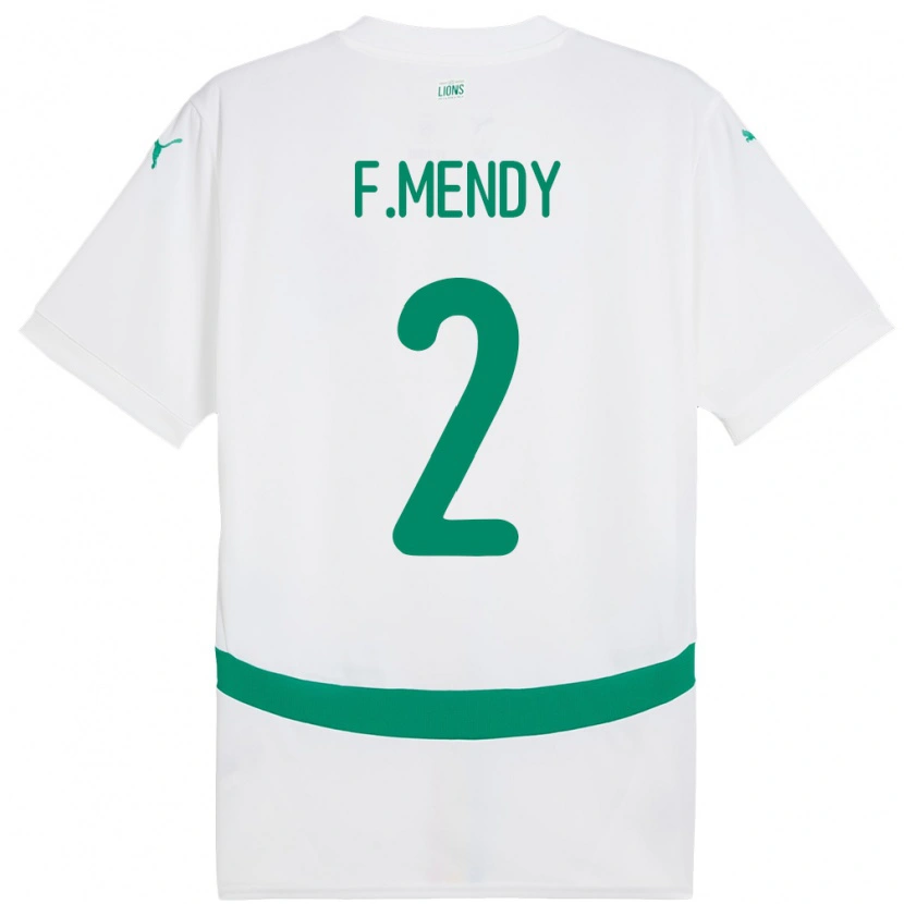 Danxen Barn Senegal Formose Mendy #2 Vit Hemmatröja Matchtröjor 24-26 Tröjor T-Tröja