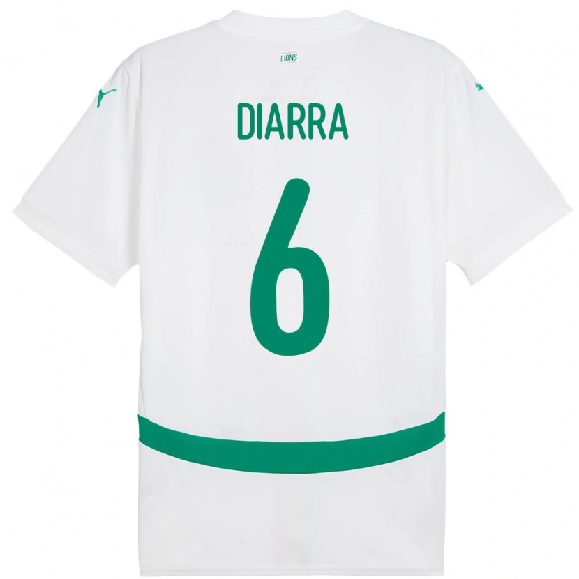 Danxen Barn Senegal Habib Diarra #6 Vit Hemmatröja Matchtröjor 24-26 Tröjor T-Tröja