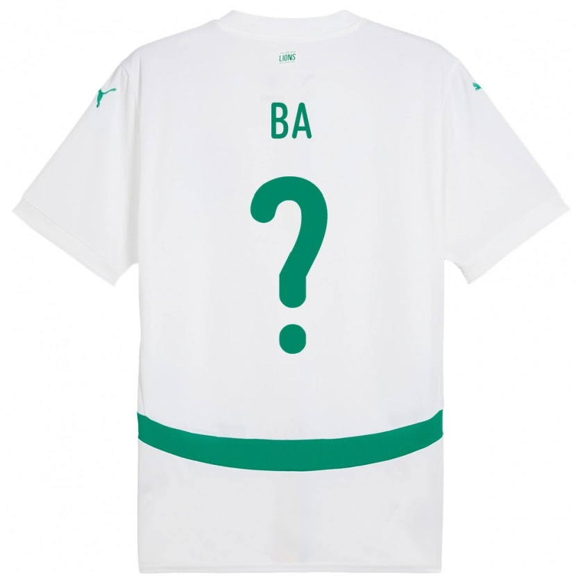 Danxen Barn Senegal Mahamet Ba #0 Vit Hemmatröja Matchtröjor 24-26 Tröjor T-Tröja