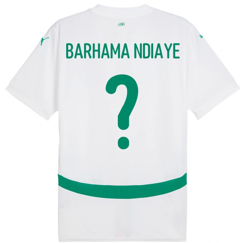 Danxen Barn Senegal Sidy Barhama Ndiaye #0 Vit Hemmatröja Matchtröjor 24-26 Tröjor T-Tröja