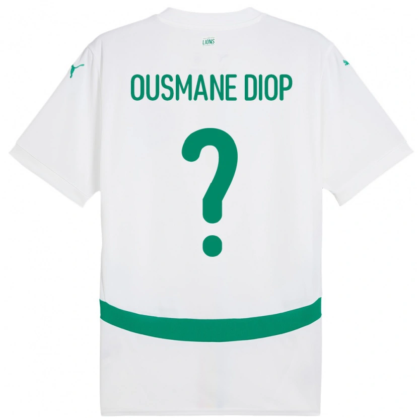 Danxen Barn Senegal Tafsir Ousmane Diop #0 Vit Hemmatröja Matchtröjor 24-26 Tröjor T-Tröja