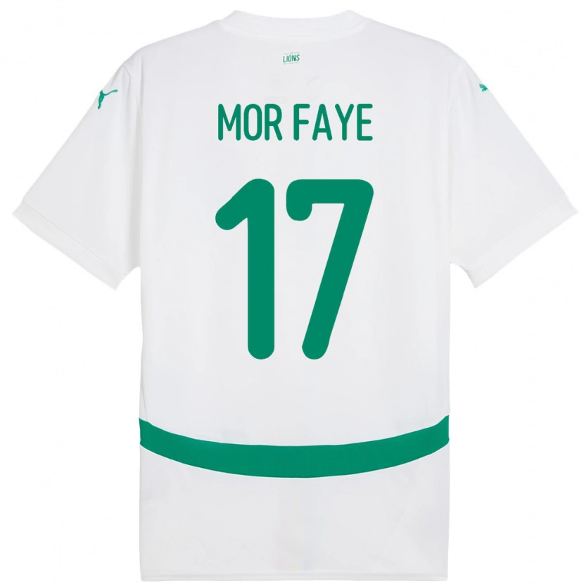 Danxen Barn Senegal Mame Mor Faye #17 Vit Hemmatröja Matchtröjor 24-26 Tröjor T-Tröja