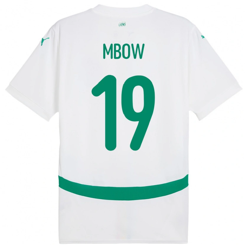 Danxen Barn Senegal Mapenda Mbow #19 Vit Hemmatröja Matchtröjor 24-26 Tröjor T-Tröja