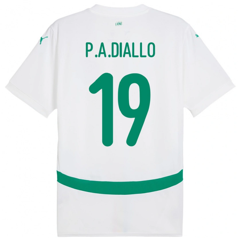Danxen Barn Senegal Papa Amadou Diallo #19 Vit Hemmatröja Matchtröjor 24-26 Tröjor T-Tröja