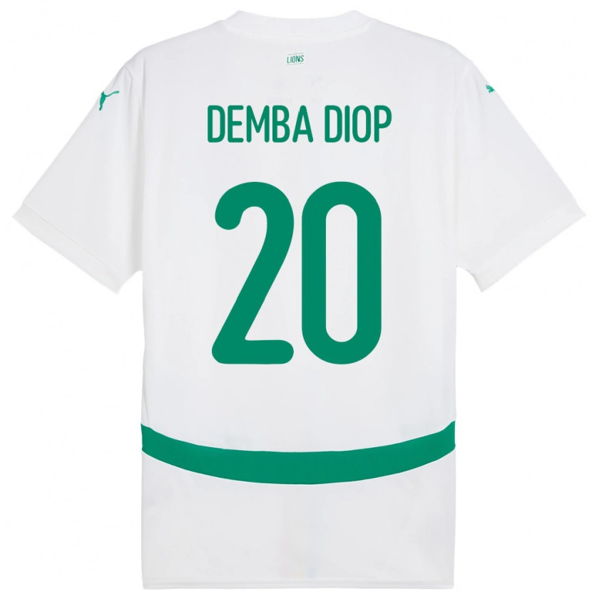Danxen Barn Senegal Pape Demba Diop #20 Vit Hemmatröja Matchtröjor 24-26 Tröjor T-Tröja