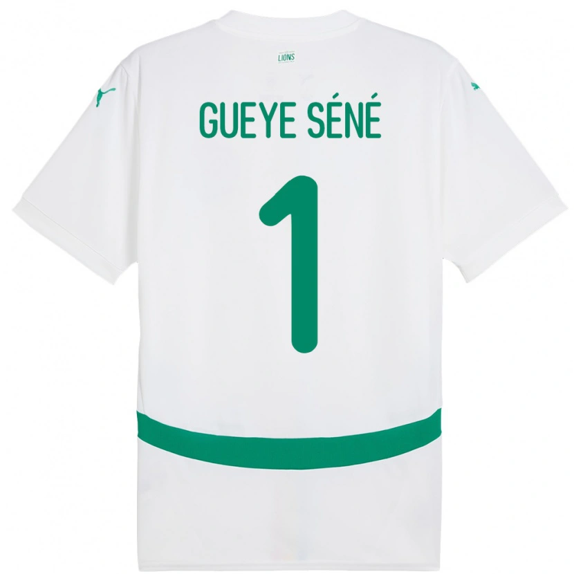 Danxen Barn Senegal Thiaba Gueye Sene #1 Vit Hemmatröja Matchtröjor 24-26 Tröjor T-Tröja