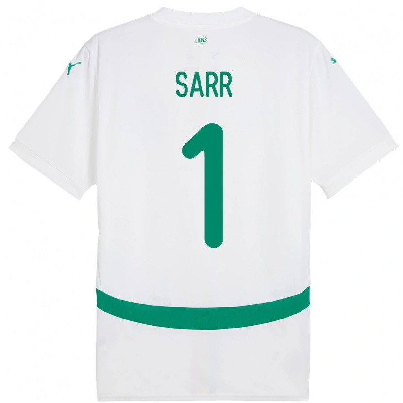 Danxen Barn Senegal Cheikh Sarr #1 Vit Hemmatröja Matchtröjor 24-26 Tröjor T-Tröja