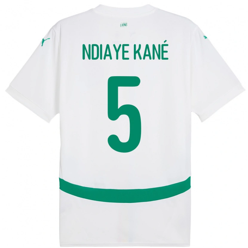 Danxen Barn Senegal Ndeye Ndiaye Kane #5 Vit Hemmatröja Matchtröjor 24-26 Tröjor T-Tröja