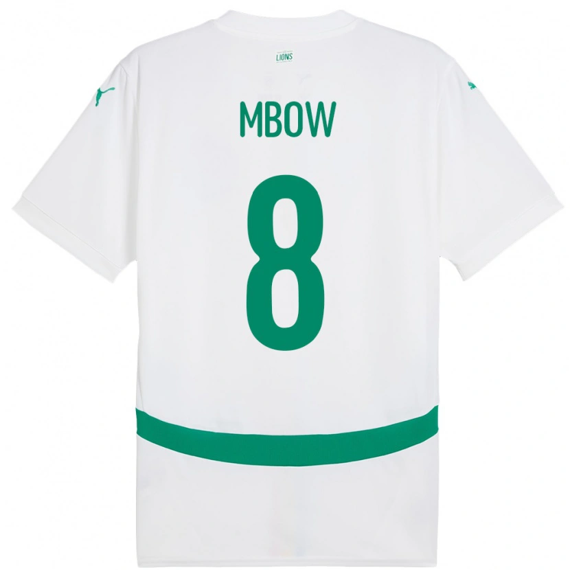 Danxen Barn Senegal Mamadou Mbow #8 Vit Hemmatröja Matchtröjor 24-26 Tröjor T-Tröja