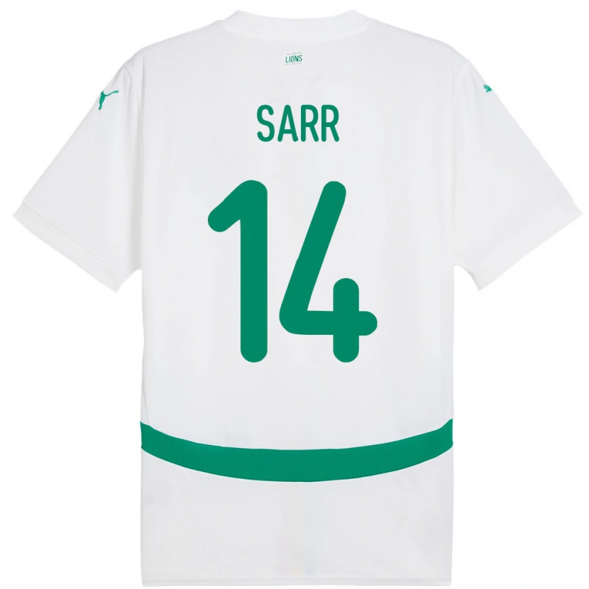 Danxen Barn Senegal Pape Sarr #14 Vit Hemmatröja Matchtröjor 24-26 Tröjor T-Tröja