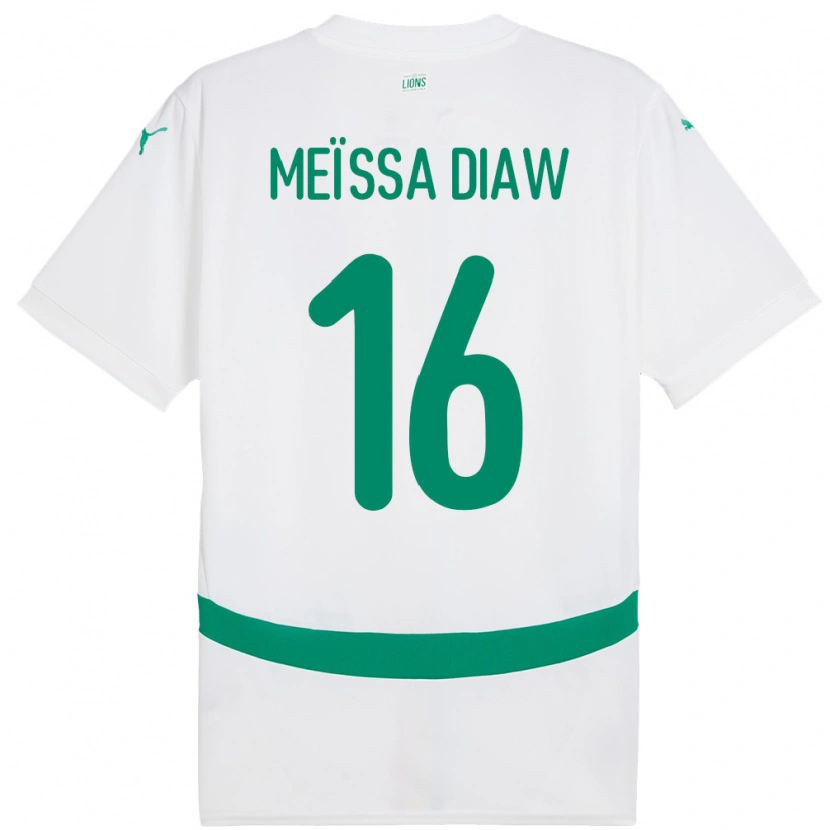 Danxen Barn Senegal Ndeye Meissa Diaw #16 Vit Hemmatröja Matchtröjor 24-26 Tröjor T-Tröja
