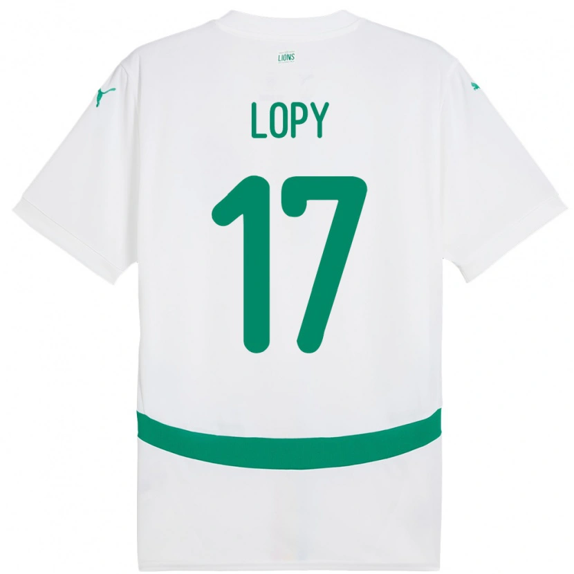 Danxen Barn Senegal Dion Lopy #17 Vit Hemmatröja Matchtröjor 24-26 Tröjor T-Tröja