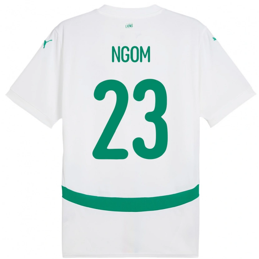 Danxen Barn Senegal Astou Ngom #23 Vit Hemmatröja Matchtröjor 24-26 Tröjor T-Tröja