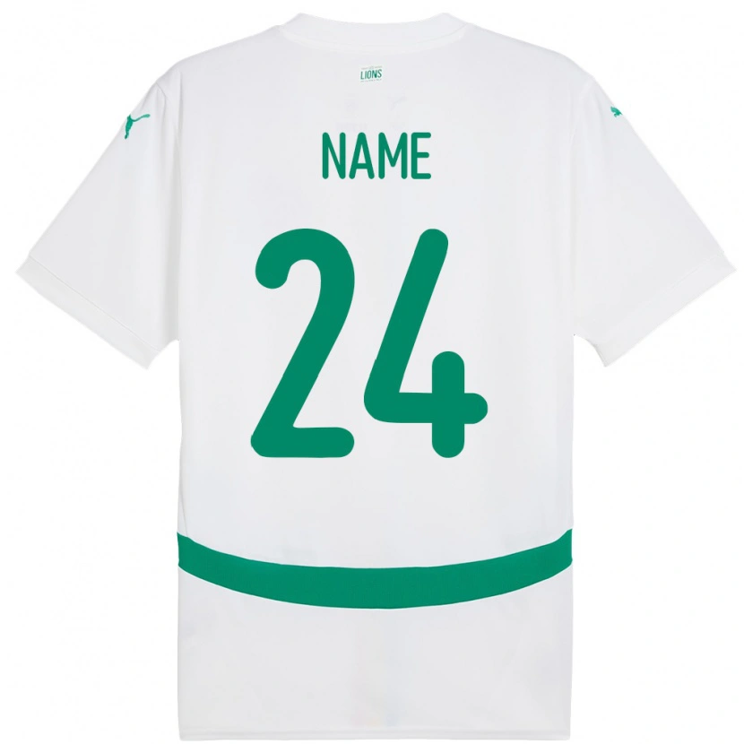 Danxen Barn Senegal Moustapha Name #24 Vit Hemmatröja Matchtröjor 24-26 Tröjor T-Tröja