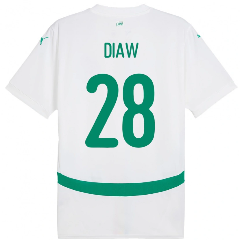 Danxen Barn Senegal Mory Diaw #28 Vit Hemmatröja Matchtröjor 24-26 Tröjor T-Tröja
