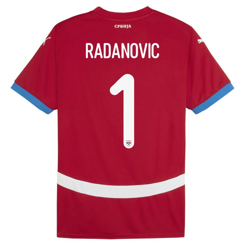 Danxen Barn Serbien Savo Radanovic #1 Röd Hemmatröja Matchtröjor 24-26 Tröjor T-Tröja