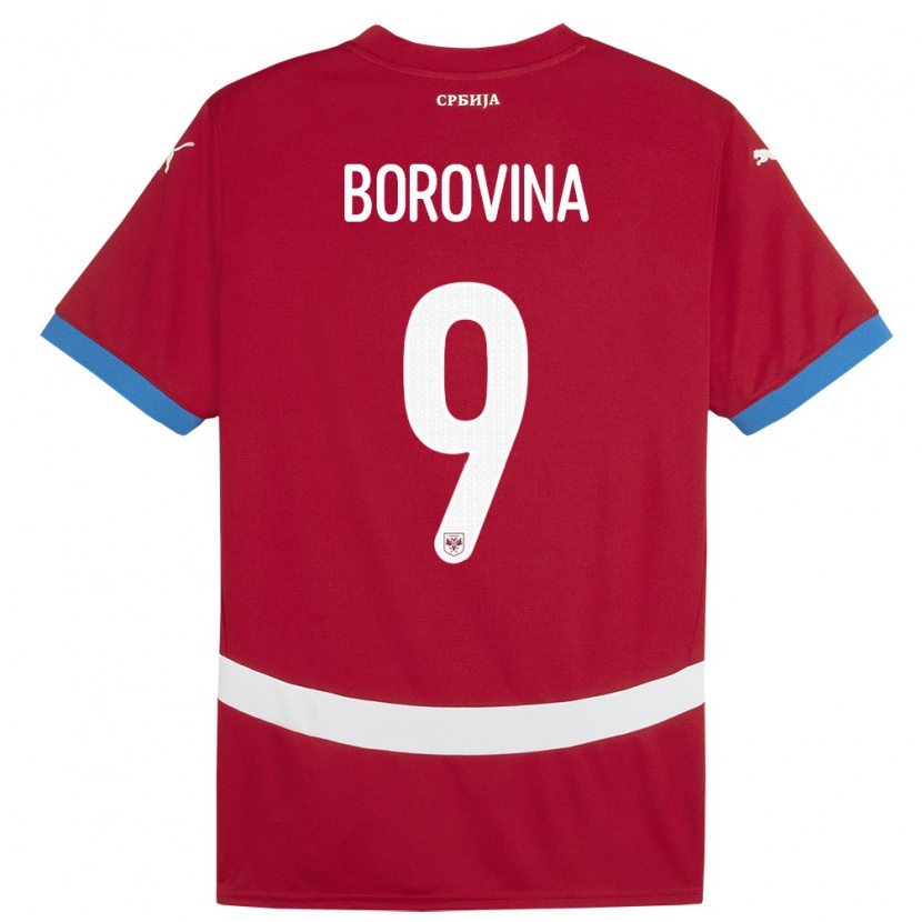 Danxen Barn Serbien Srdjan Borovina #9 Röd Hemmatröja Matchtröjor 24-26 Tröjor T-Tröja