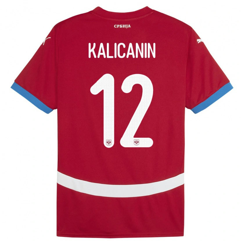Danxen Barn Serbien Lazar Kalicanin #12 Röd Hemmatröja Matchtröjor 24-26 Tröjor T-Tröja