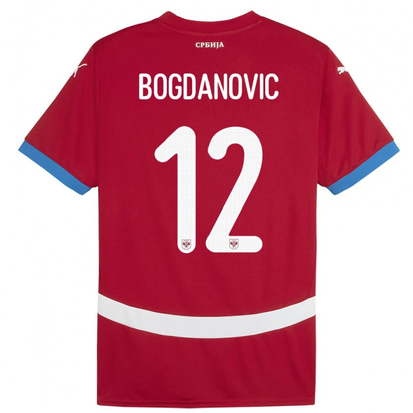 Danxen Barn Serbien Bogdan Bogdanovic #12 Röd Hemmatröja Matchtröjor 24-26 Tröjor T-Tröja