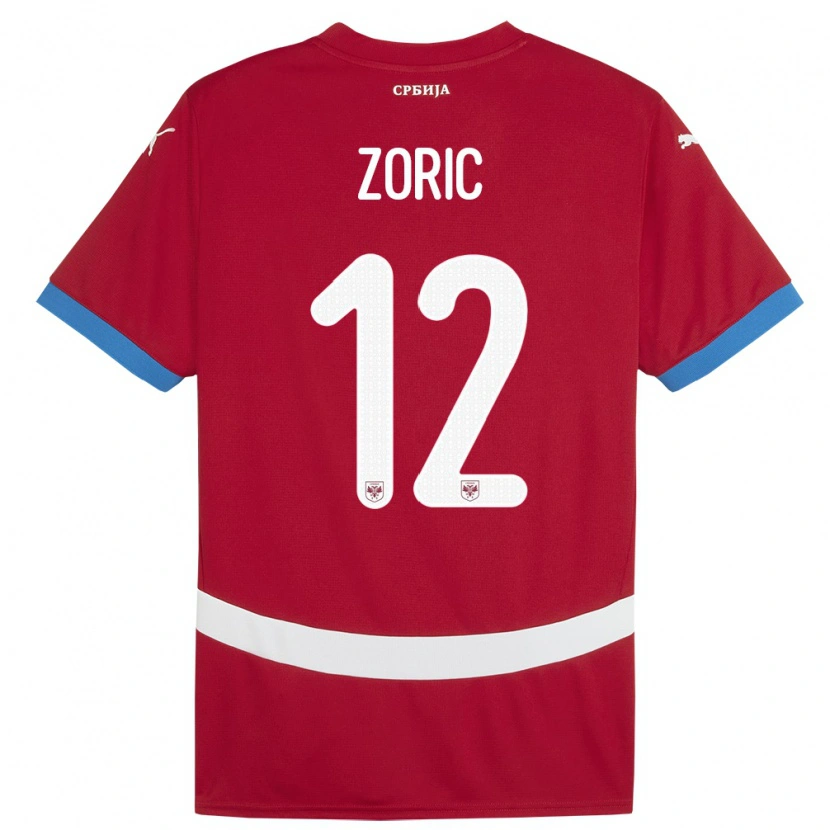 Danxen Barn Serbien Nemanja Zoric #12 Röd Hemmatröja Matchtröjor 24-26 Tröjor T-Tröja