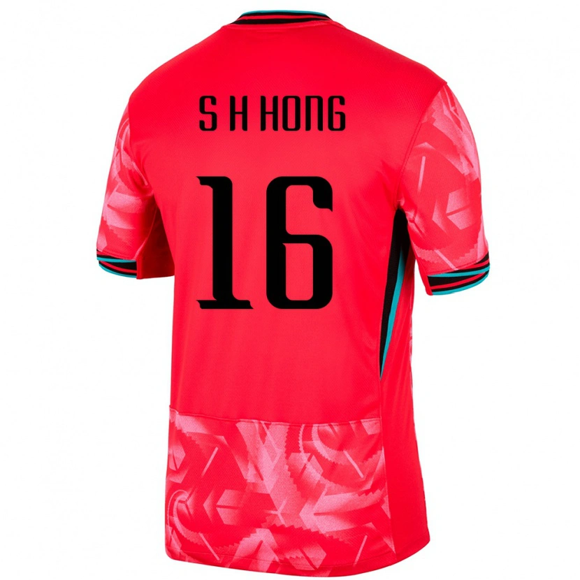 Danxen Barn Sydkorea Hyun-Seok Hong #16 Röd Hemmatröja Matchtröjor 24-26 Tröjor T-Tröja