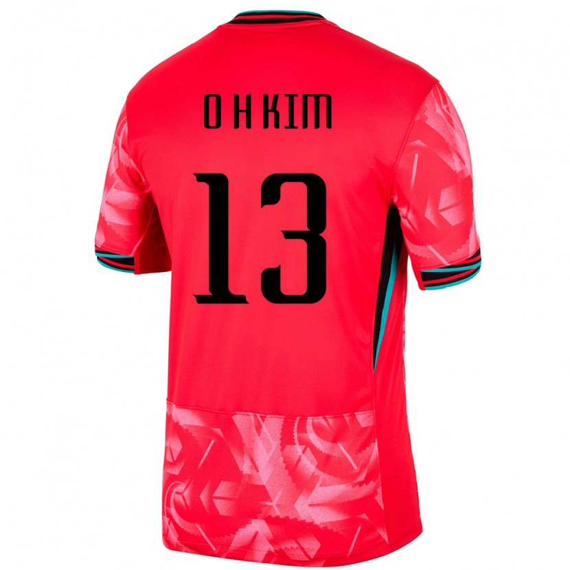 Danxen Barn Sydkorea Hyeon-Oh Kim #13 Röd Hemmatröja Matchtröjor 24-26 Tröjor T-Tröja