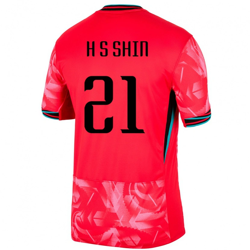 Danxen Barn Sydkorea Song-Hoon Shin #21 Röd Hemmatröja Matchtröjor 24-26 Tröjor T-Tröja