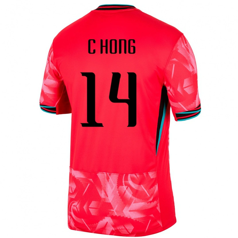 Danxen Barn Sydkorea Chul Hong #14 Röd Hemmatröja Matchtröjor 24-26 Tröjor T-Tröja