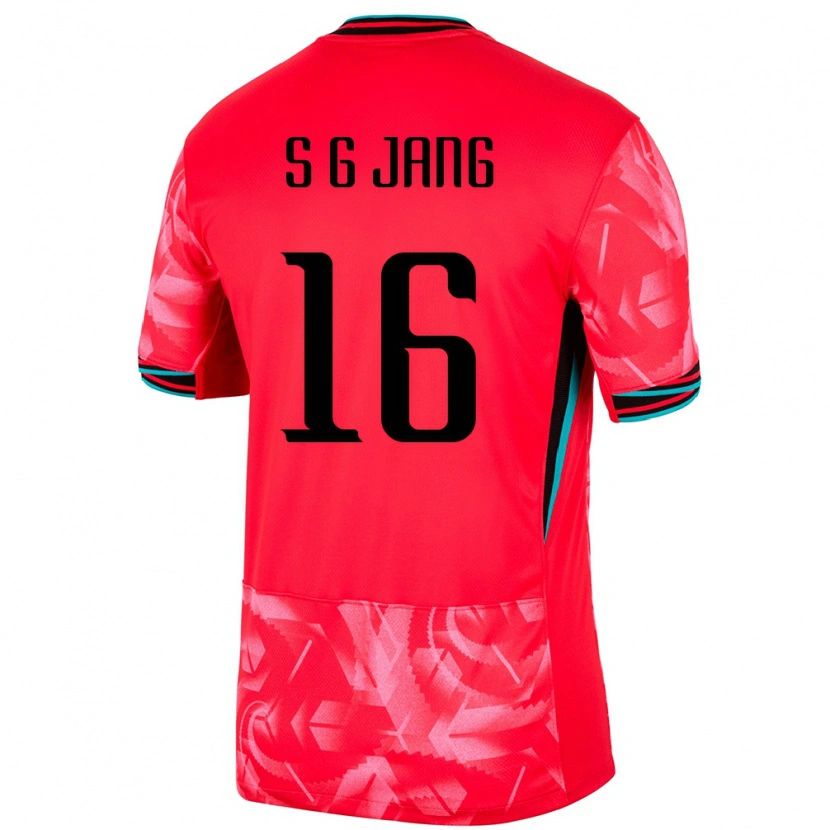 Danxen Barn Sydkorea Jang Sel Gi #16 Röd Hemmatröja Matchtröjor 24-26 Tröjor T-Tröja